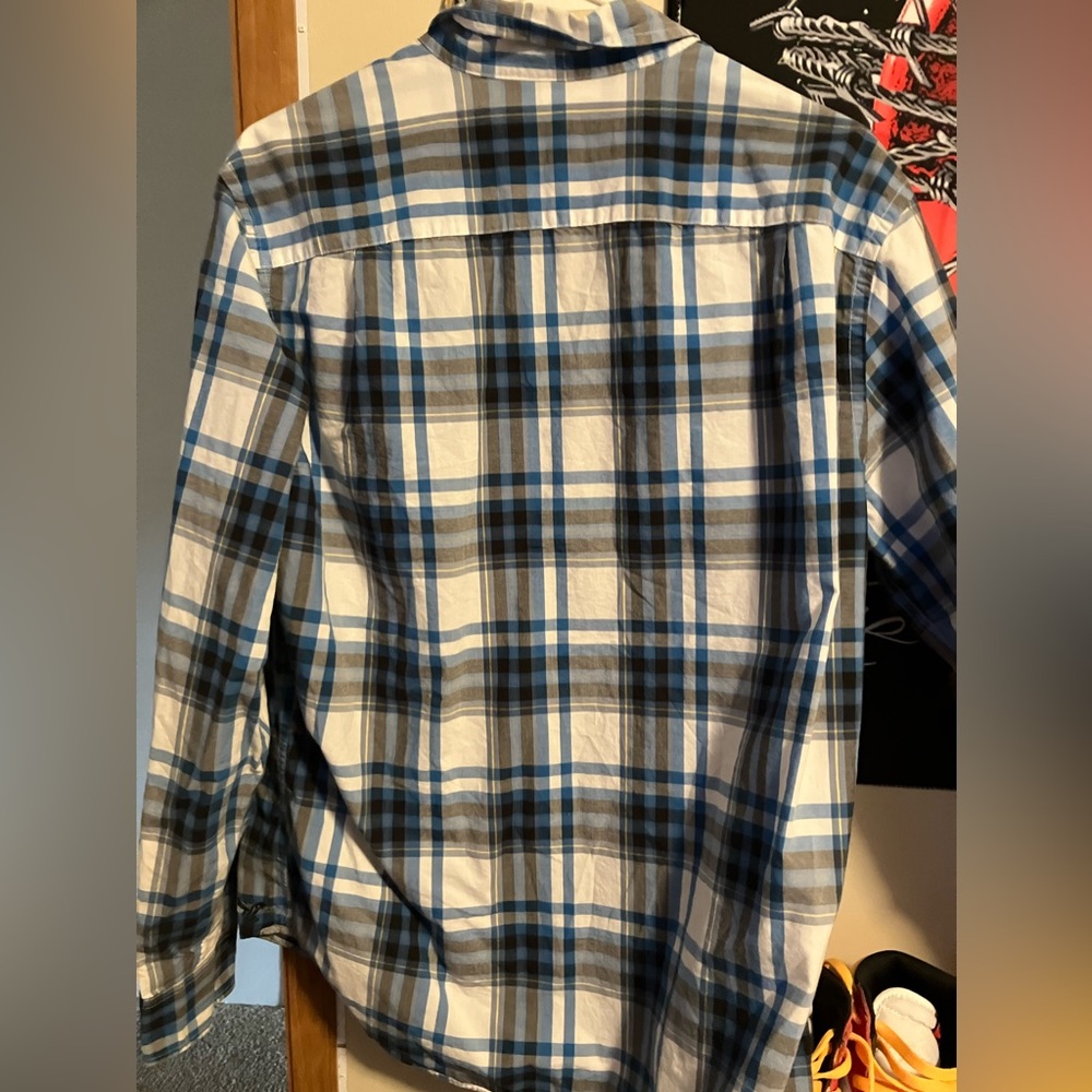 American Eagle Blue/White flannel size M